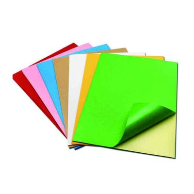 رنگ A4 Premium 100٪ خمیر چوب کاغذ چسب بالا برچسب کاغذ نامه اندازه برچسب وینیل