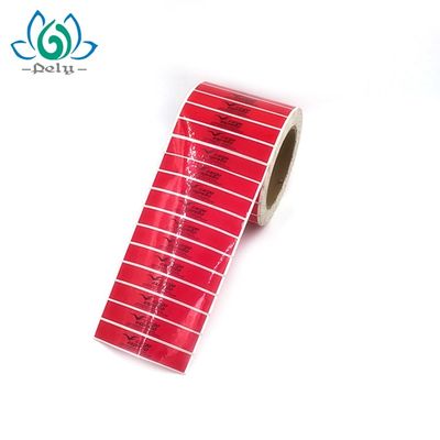 PET Material SGS Custom Tamper Evident برچسب ها بصورت رول