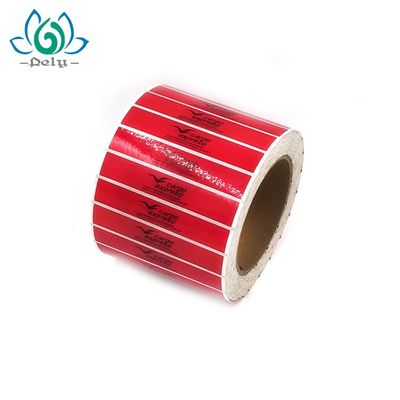 PET Material SGS Custom Tamper Evident برچسب ها بصورت رول