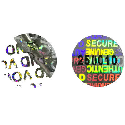 Logo Die Cut Tamper Evident Security Labels را سفارشی کنید