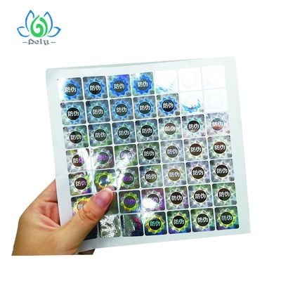 برچسب های ضد جعل نقره ای ضد آب و تقلبی Silver Goil 3D Tamper