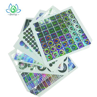 برچسب های ضد جعل نقره ای ضد آب و تقلبی Silver Goil 3D Tamper